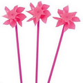 Pinwheel w/ Logo, Hot Pink Plastic 4" dia